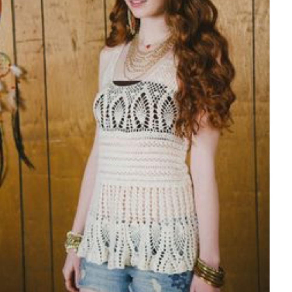 Earthbound crochet tank. Brand new with tags